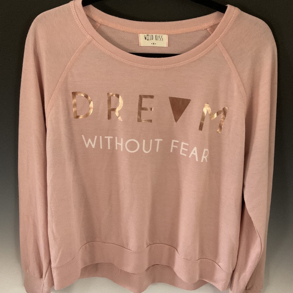 Blush, lightweight, ls sweatshirt.